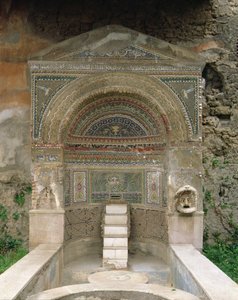 Casa de la Gran Fuente, Calle de Mercurio, Pompeya, Italia de Roman