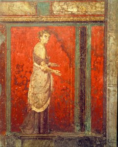 Ritos de iniciación del culto de Dionisio, fresco de la Villa de los Misterios de Roman