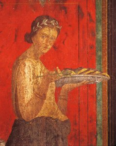 Ritos de iniciación del culto de Dionisio, fresco de la Villa de los Misterios de Roman