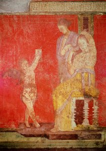 Ritos de iniciación del culto a Dioniso, fresco de la Villa Dei Mysteri de Roman