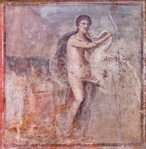 Leda y el cisne, 50-79 d.C. (fresco) de Roman
