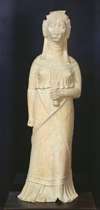 Diosa con cabeza de león, del santuario en Bir Bou Regba de Roman