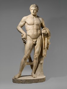 Estatua de mármol de un joven Hércules, 69-96 d.C. (mármol) de Roman