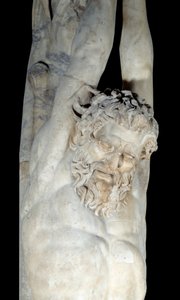 El tormento de Marsyas colgando de un tronco de pino (detalle) de Roman