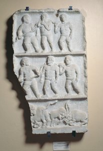 Hombres encadenados, relieve encontrado en Esmirna