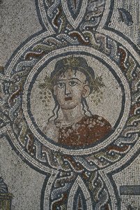 Mosaico de las Cuatro Estaciones, Casa de Dionysos (detalle) de Roman