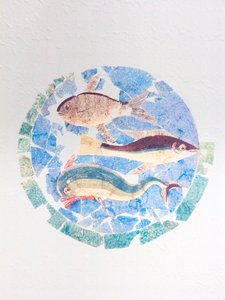 Pintura policromada hallada en la domus del cirujano de Rímini de Roman