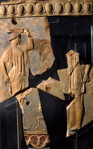 Relieve del área del Templo de Apolo, Colina Palatina, Roma de Roman