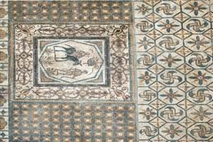 Restos de los mosaicos de la ciudad romana de Roman