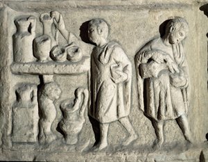 Arte romano: Doméstico trabajando. Siglo I d.C. de Roman