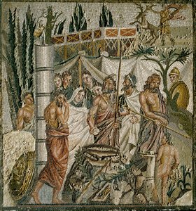Arte romano: El sacrificio de Ifigenia