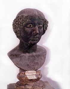 Antigüedad romana: busto de dama romana de Pompeya (siglo I d.C.) de Roman