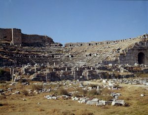 Arte romano, período helenístico: el teatro de Mileto. Siglo II. Turquía de Roman