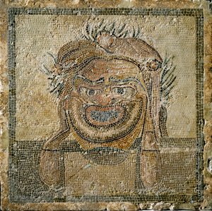 Arte romano: máscara de teatro romano de Roman