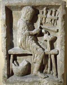 Arte romano: herrero en el trabajo, siglo I d.C. Roma, Museo de la Civilización Romana de Roman