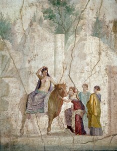 Arte romano: el rapto de Europa. Fresco de Pompeya. Comienzos del siglo I d.C.