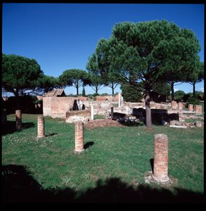 Arte romano: vista de las ruinas de Campo della Magna Mater, región IV de Roman