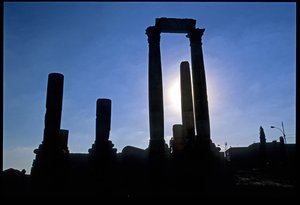 Ruinas romanas, Amán, Jordania, Medio Oriente