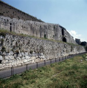 Santuario de la fortuna en Palestrina, Lazio. de Roman