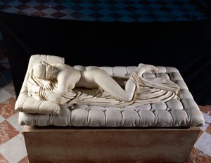 Hermafrodita durmiente, copia de un original del siglo II a.C., de las Termas de Diocleciano, Roma