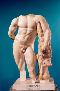 Estatua de Hércules, copia de un original griego (mármol)