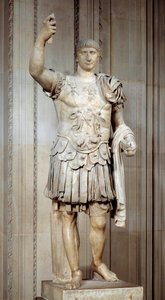 Estatua del emperador romano Trajano (Marcus Ulpius Traianus o Traiano) (53-117 d.C.) de Roman