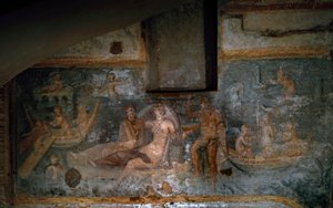 El regreso de Proserpina del inframundo, siglo II-III (fresco) de Roman