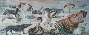 Animales en el Nilo, de la Casa del Fauno, Pompeya