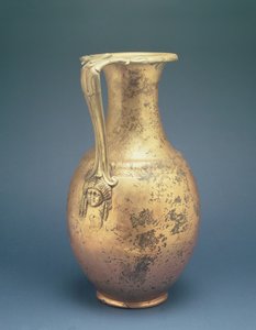 Jarra de vino con asa decorativa, del sitio romano en Newstead, Melrose, finales del siglo I d.C. de Roman