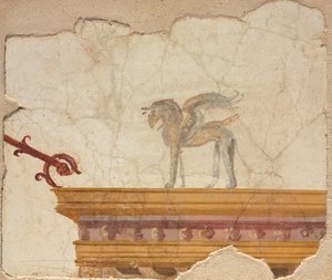 Grifo sobre entablamento, Pompeya de Roman Imperial Period