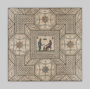 Pavimento de mosaico con escena egiptizante, c.130-150 d.C. de Roman Imperial Period