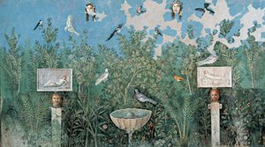 Jardín. Fresco de La Casa del Brazalete de Oro, 1ra mitad del siglo I d.C.
