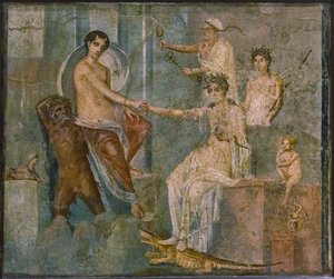 Júpiter e Io, 1ra mitad del siglo I d.C. de Roman Pompeian wall painting.