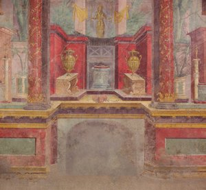 Pintura Mural del Cubiculum de una Villa en Boscoreale, c.50-40 a.C. de Roman Republican Period