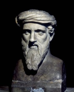 Busto de Pitágoras (siglo VI a.C.), Museos Capitolinos, Roma de Roman Roman