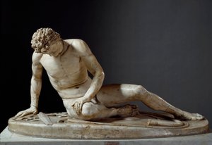 Galo moribundo - El galo moribundo - Arte romano: "El galo moribundo o galo moribundo". Un guerrero celta en agonía. Escultura romana después de un original griego. Roma, Museos Capitolinos