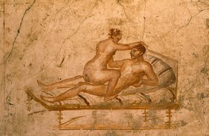 Fresco erótico del cubículo de la Casa de los Vettii, Pompeya (Lista del Patrimonio Mundial de la UNESCO de Roman Roman