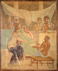 Fresco que representa a Ademeto y Alcestis, de Pompeya (Lista del Patrimonio Mundial de la UNESCO de Roman Roman