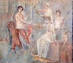 Fresco que representa la llegada de Io a Egipto, Pompeya , Campania, Civilización romana de Roman Roman