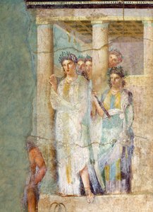 Fresco que representa Ifigenia en Tauris, de la Casa de Pinario Ceriale en Pompeya , Campania, Civilización romana