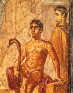Fresco que representa a Selene y Endymion, de la Casa del Centenario, Pompeya, Campania, Italia