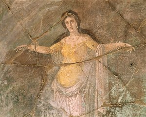 Italia, Región de Campania, Provincia de Nápoles, Pompeya, Casa del Sacerdote Amando, Fresco que representa a Andrómeda de Roman Roman