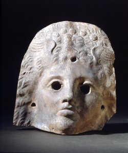 Máscara para tragedias en la era romana de Roman Roman