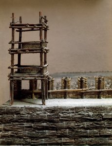 Modelo que reproduce el asedio y la batalla de Alesia en septiembre del 52 a.C. por Julio César (detalle) de Roman Roman