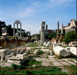 Arte romano: vista del Foro de Roman Roman