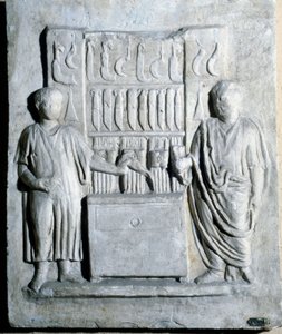 Señal de la tienda de cuchillos en la época romana de Roman Roman