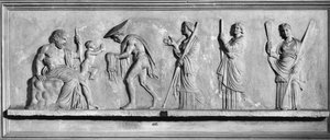 El nacimiento de Dionisio del muslo derecho de Zeus de Roman Roman