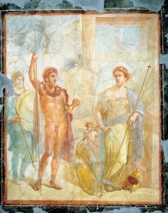 Las bodas de Alejandro (Ares) y Stateira (Afrodita), fresco en Regio 6 Insula Occidentalis 39, Pompeya (Lista del Patrimonio Mundial de la UNESCO de Roman Roman