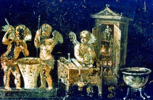 Pintura mural de la Casa de los Vetti de Roman Roman