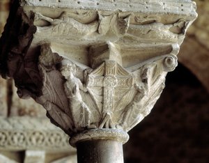 Capitel que representa la gloriosa cruz (escultura)